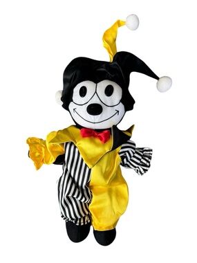 Vintage 2004 Felix The Cat Jester Clown Plush Toy
